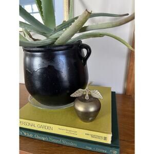 Small Brass Apple Bell Decor for Home Vintage Style